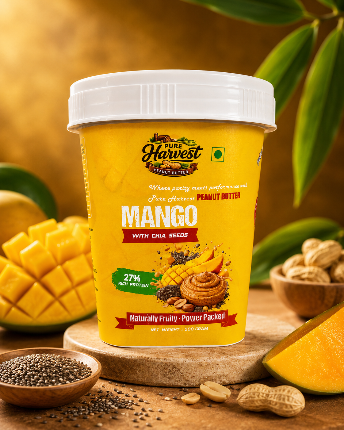 Mango with Chia Seeds Peanut Butter (500g)