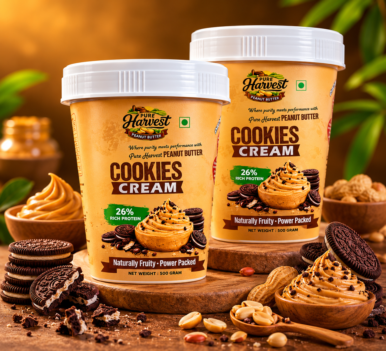 2 x Cookies Cream Peanut Butter (500g x 2)